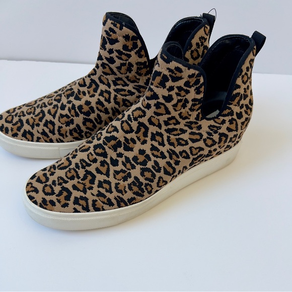 Steve Madden Leopard Print High-Top Sneakers - Picture 2 of 6